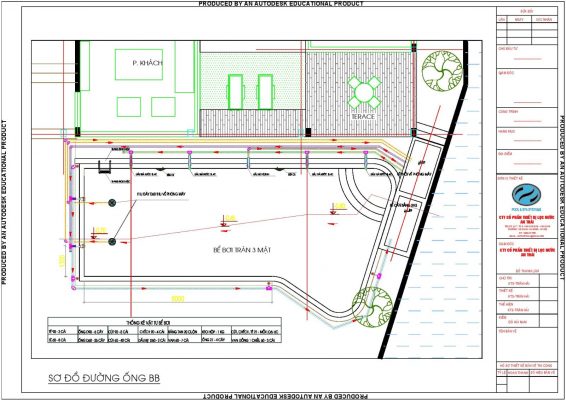 bản vẽ xây dựng bể bơi