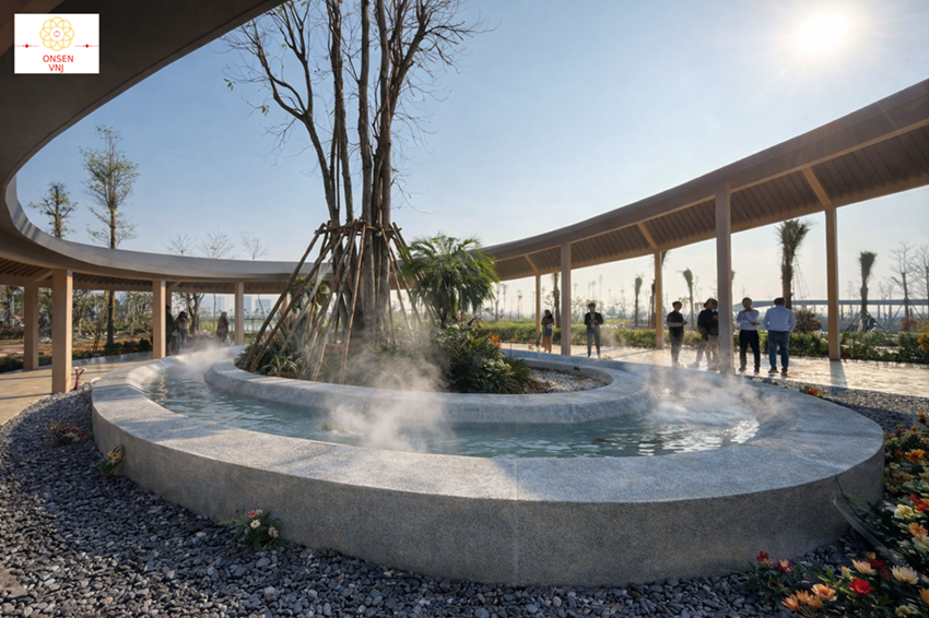 Bể ngâm khoáng Onsen